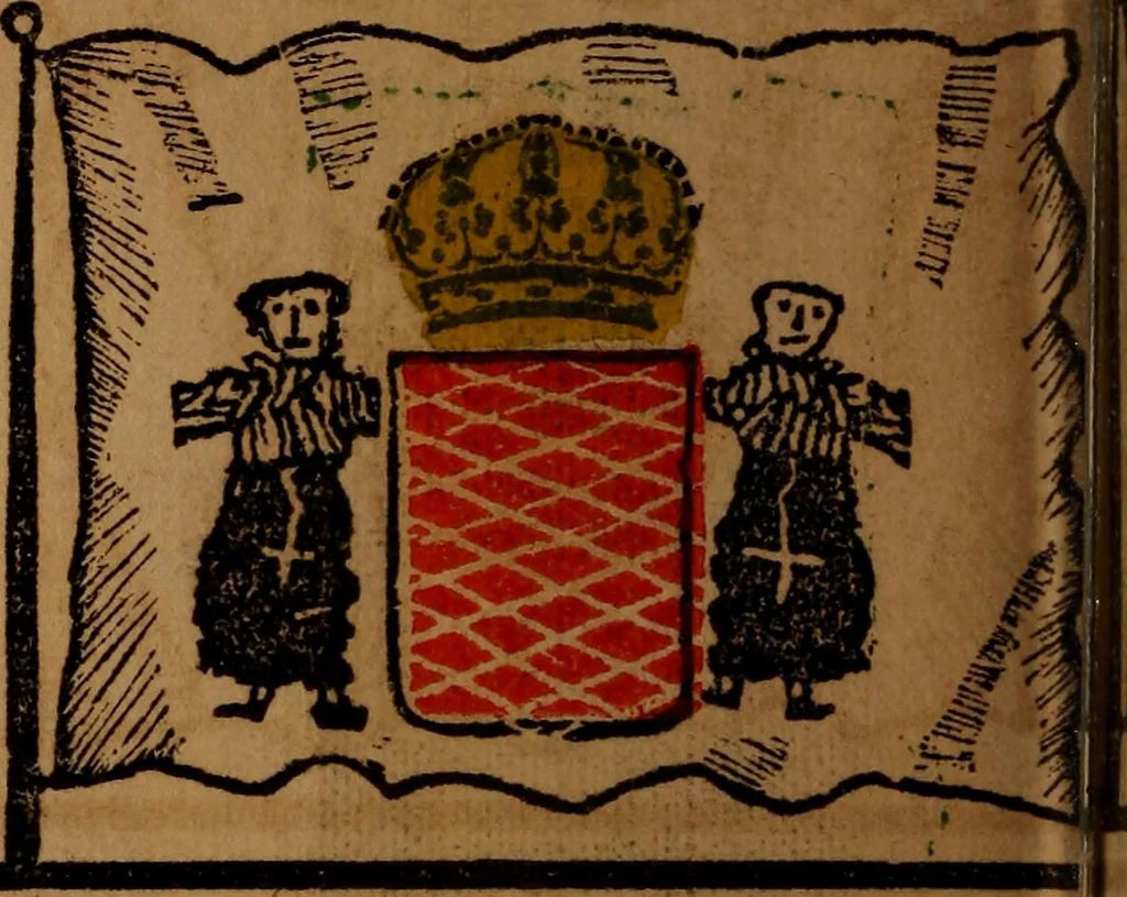 An illustration from The maritime flags and standards of all nations, together with a geographical sketch, 1856, leaf 49