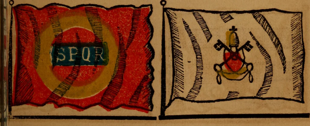 An illustration from The maritime flags and standards of all nations, together with a geographical sketch, 1856, leaf 50