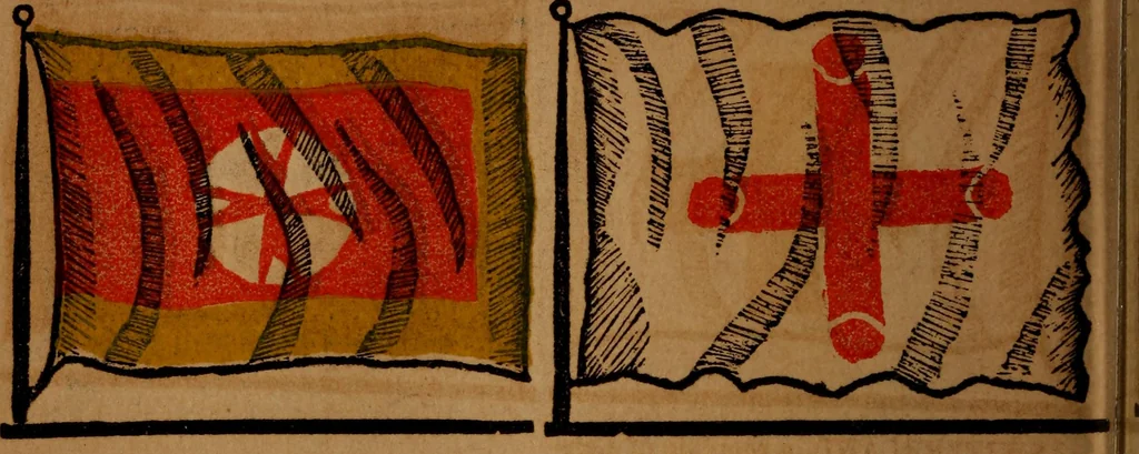 An illustration from The maritime flags and standards of all nations, together with a geographical sketch, 1856, leaf 51