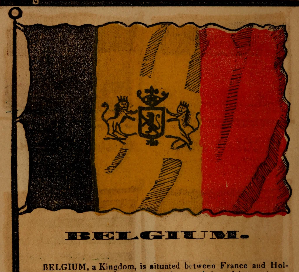 An illustration from The maritime flags and standards of all nations, together with a geographical sketch, 1856, leaf 59