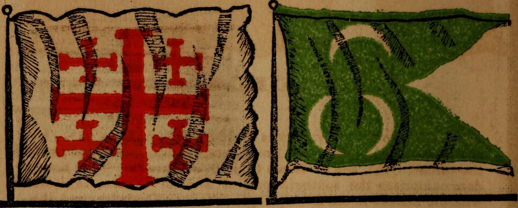 An illustration from The maritime flags and standards of all nations, together with a geographical sketch, 1856, leaf 65