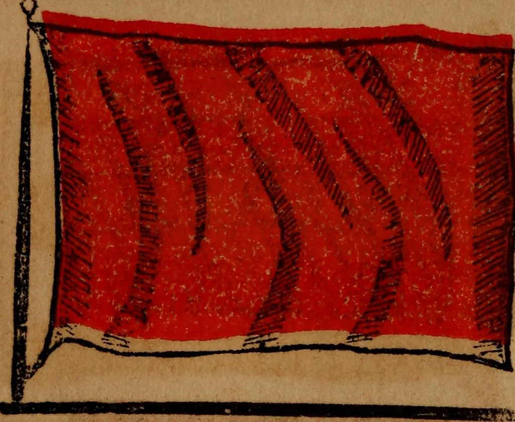 An illustration from The maritime flags and standards of all nations, together with a geographical sketch, 1856, leaf 67
