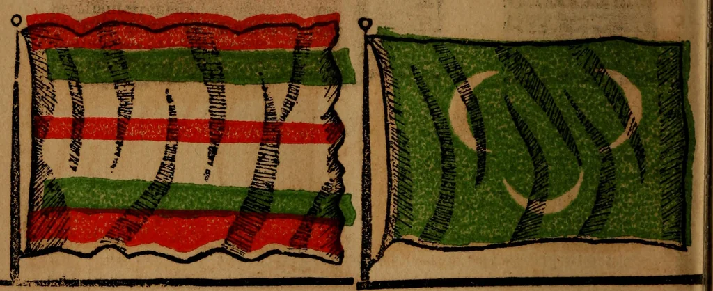 An illustration from The maritime flags and standards of all nations, together with a geographical sketch, 1856, leaf 67