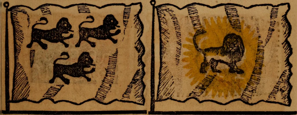 An illustration from The maritime flags and standards of all nations, together with a geographical sketch, 1856, leaf 70
