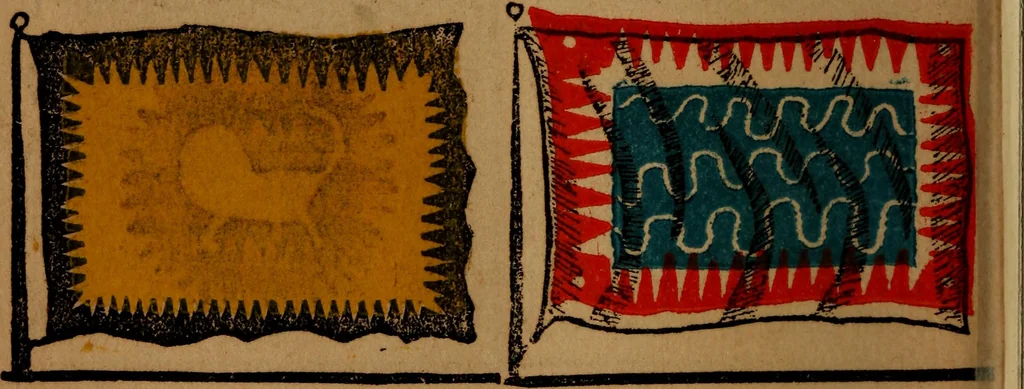 An illustration from The maritime flags and standards of all nations, together with a geographical sketch, 1856, leaf 71