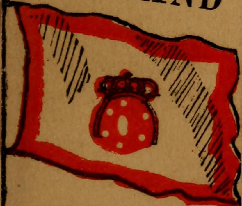 An illustration from The maritime flags and standards of all nations, together with a geographical sketch, 1856, leaf 8