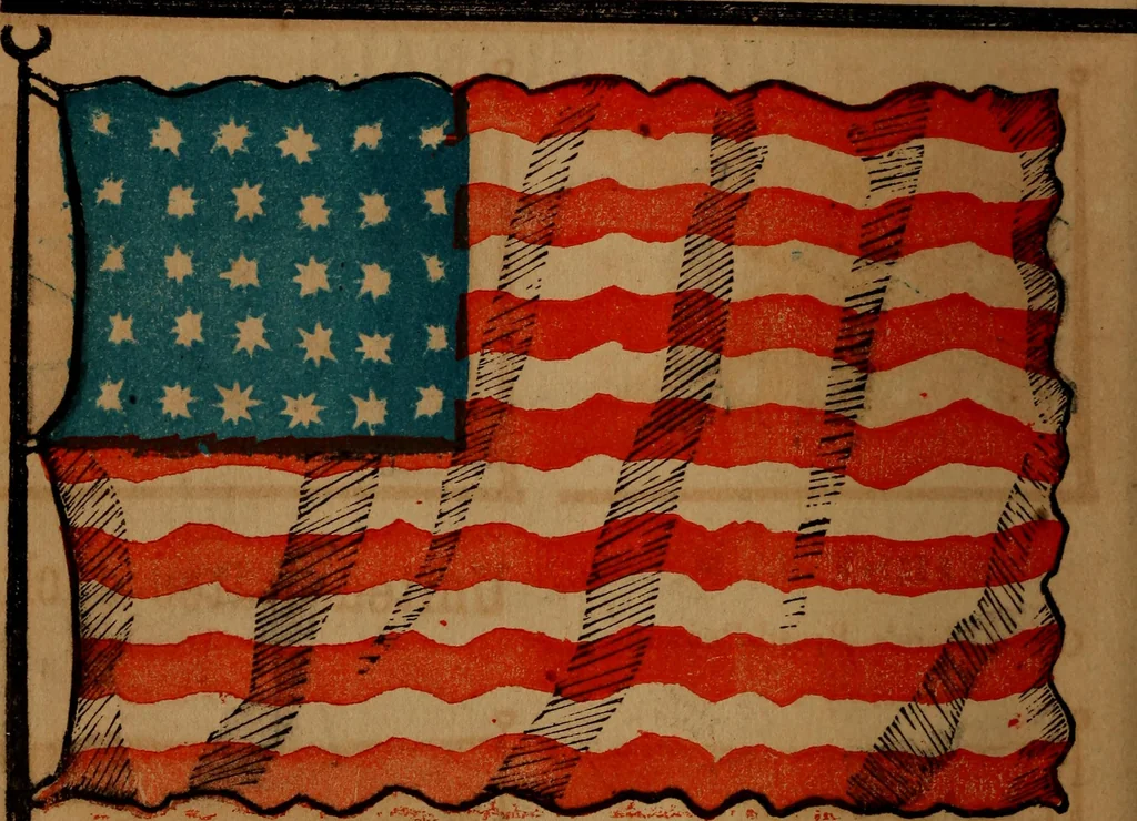 An illustration from The maritime flags and standards of all nations, together with a geographical sketch, 1856, leaf 9