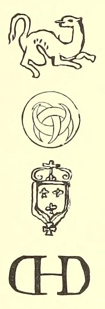 An illustration from Marks and monograms on European and Oriental pottery and porcelain , with historical notices of each manufactory; over 5000 potters' marks and illustrations, 1912, leaf 205