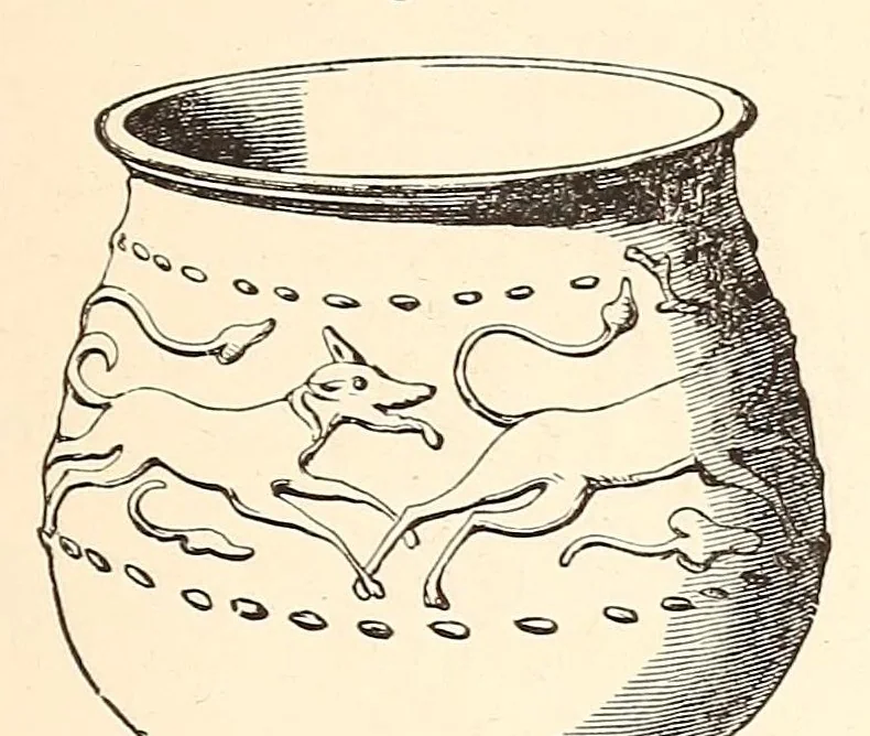 An illustration from Marks and monograms on European and Oriental pottery and porcelain : with historical notices of each manufactory, preceded by an introductory essay on the vasa fictila of the Greek, Romano-British, and mediaeval eras, 1886, leaf 55