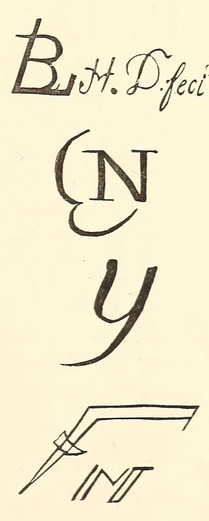 An illustration from Marks and monograms on European and Oriental pottery and porcelain : with historical notices of each manufactory, preceded by an introductory essay on the vasa fictila of the Greek, Romano-British, and mediaeval eras, 1886, leaf 553