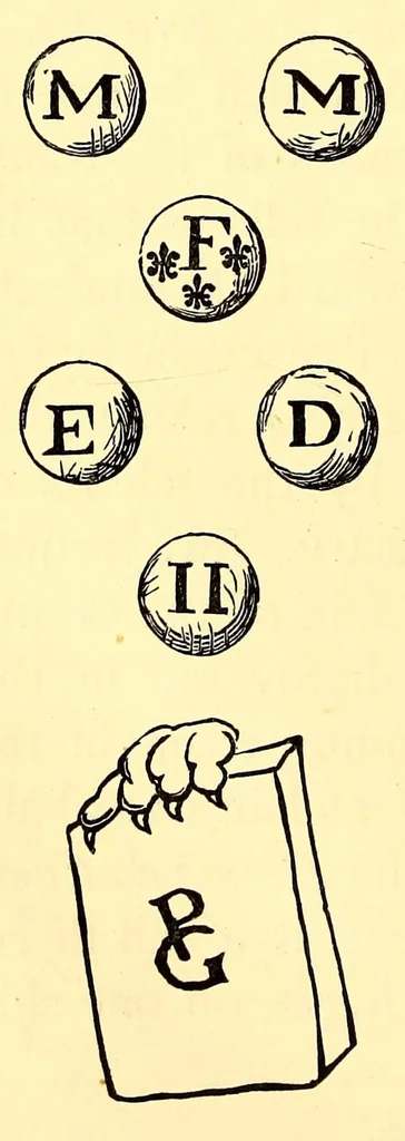 An illustration from Marks and monograms on pottery & porcelain of the renaissance and modern periods, with historical notices of each manufactory, preceded by an introductory essay on the vasa fictilia of the Greek, Romano-British, and mediæval eras; and an appendix containing a brief history of the country of Japan and its keramic manufactures, &c., &c., 1876, leaf 430