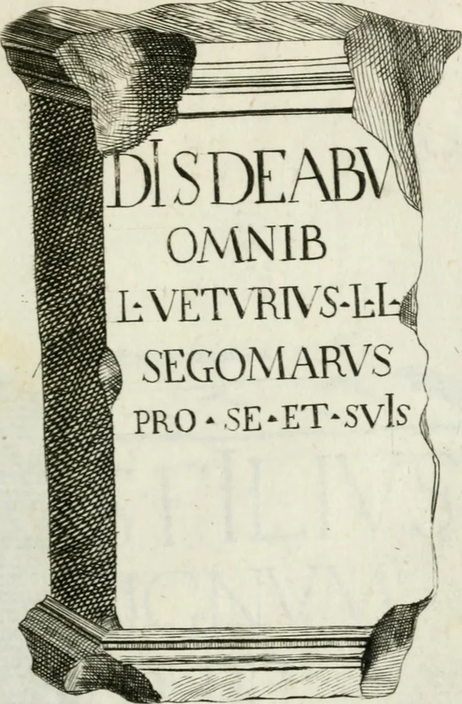 An illustration from Marmi cremonesi, ossia, Ragguaglio delle antiche inscrizioni che si conservano nella villa delle Torri de' Picenardi : opera, 1791, leaf 336