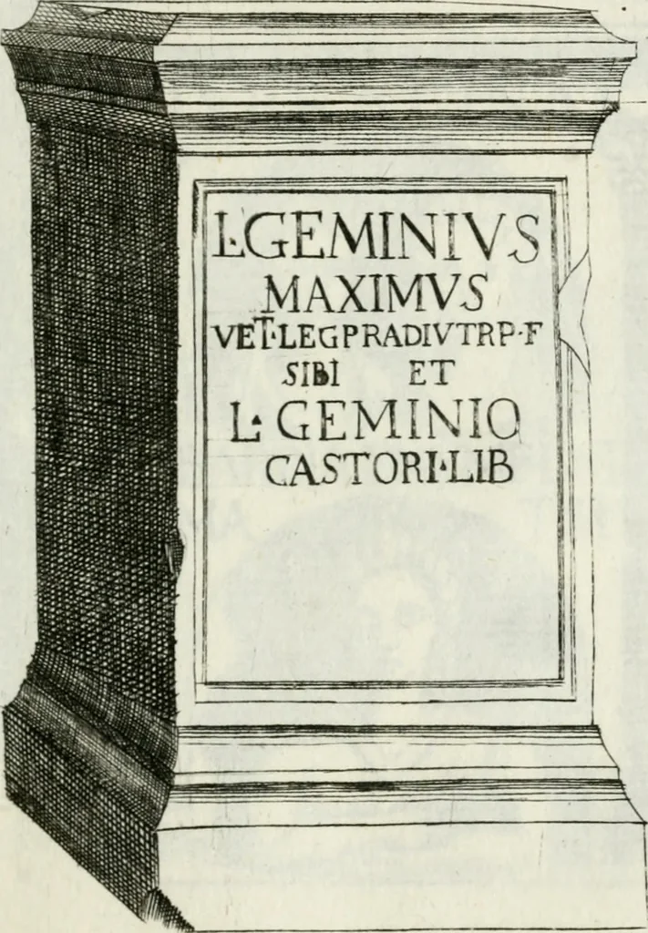 An illustration from Marmi cremonesi, ossia, Ragguaglio delle antiche inscrizioni che si conservano nella villa delle Torri de' Picenardi : opera, 1791, leaf 380