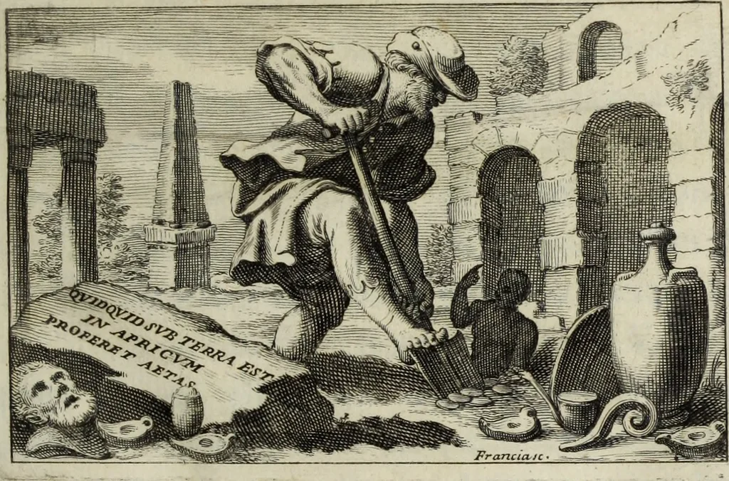 An illustration from Marmi eruditi, ovvero, Lettere sopra alcune antiche inscrizioni, 1719, leaf 4