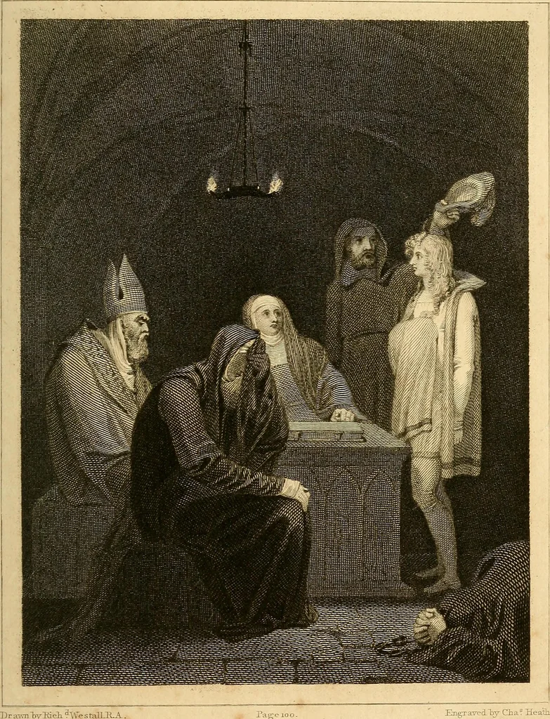 An illustration from Marmion; a tale of Flodden Field., 1809, leaf 120