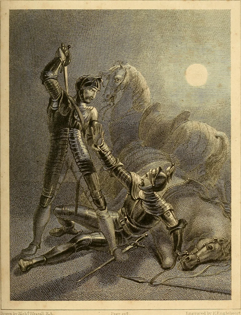 An illustration from Marmion; a tale of Flodden Field., 1809, leaf 232