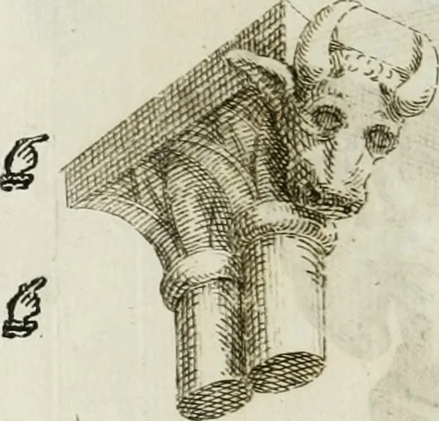 An illustration from Marmora Felsinea : innumeris non solum inscriptionibus exteris hucusque ineditis : sed etiam quamplurimis doctissimorum virorum expositionibus roborata & aucta : illustrissimo ac amplissimo Bononiae Senatui dicata, 1690, leaf 23