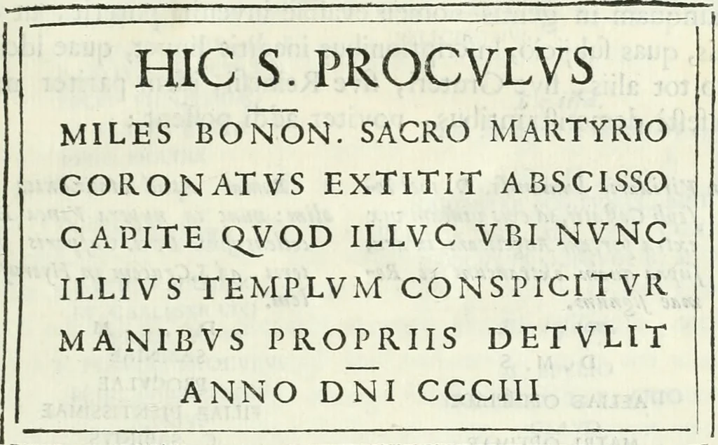 An illustration from Marmora Felsinea : innumeris non solum inscriptionibus exteris hucusque ineditis : sed etiam quamplurimis doctissimorum virorum expositionibus roborata & aucta : illustrissimo ac amplissimo Bononiae Senatui dicata, 1690, leaf 242