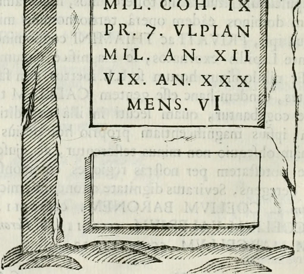 An illustration from Marmora Felsinea : innumeris non solum inscriptionibus exteris hucusque ineditis : sed etiam quamplurimis doctissimorum virorum expositionibus roborata & aucta : illustrissimo ac amplissimo Bononiae Senatui dicata, 1690, leaf 357