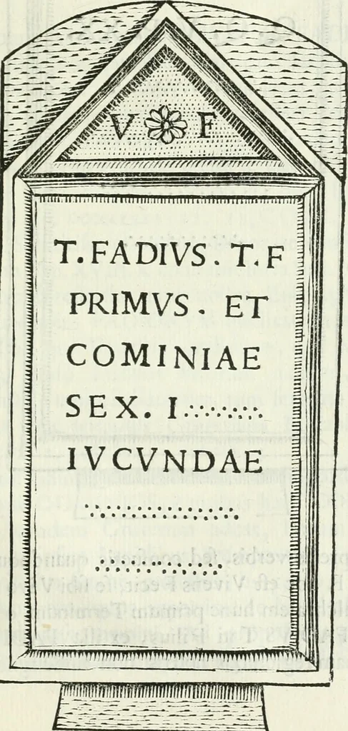 An illustration from Marmora Felsinea : innumeris non solum inscriptionibus exteris hucusque ineditis : sed etiam quamplurimis doctissimorum virorum expositionibus roborata & aucta : illustrissimo ac amplissimo Bononiae Senatui dicata, 1690, leaf 390