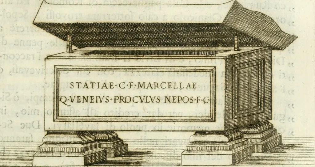 An illustration from Marmora Felsinea : innumeris non solum inscriptionibus exteris hucusque ineditis : sed etiam quamplurimis doctissimorum virorum expositionibus roborata & aucta : illustrissimo ac amplissimo Bononiae Senatui dicata, 1690, leaf 402