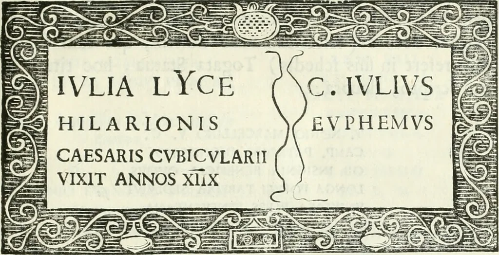 An illustration from Marmora Felsinea : innumeris non solum inscriptionibus exteris hucusque ineditis : sed etiam quamplurimis doctissimorum virorum expositionibus roborata & aucta : illustrissimo ac amplissimo Bononiae Senatui dicata, 1690, leaf 550