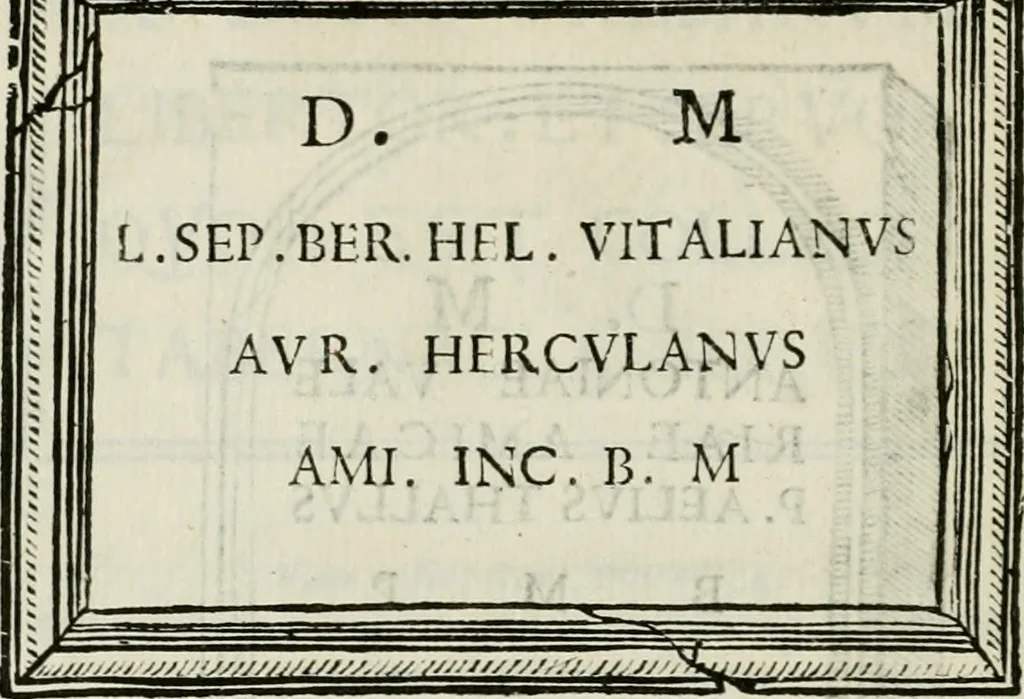 An illustration from Marmora Felsinea : innumeris non solum inscriptionibus exteris hucusque ineditis : sed etiam quamplurimis doctissimorum virorum expositionibus roborata & aucta : illustrissimo ac amplissimo Bononiae Senatui dicata, 1690, leaf 635