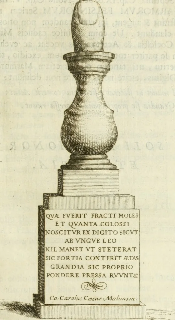 An illustration from Marmora Felsinea : innumeris non solum inscriptionibus exteris hucusque ineditis : sed etiam quamplurimis doctissimorum virorum expositionibus roborata & aucta : illustrissimo ac amplissimo Bononiae Senatui dicata, 1690, leaf 638