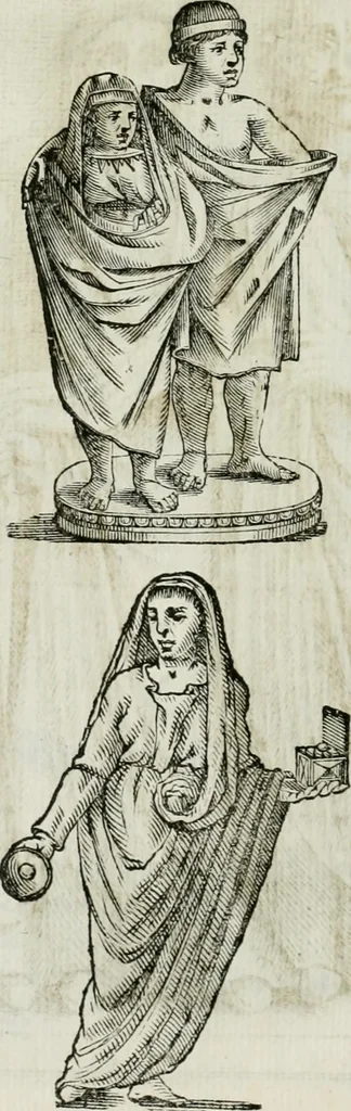 An illustration from Marmora Felsinea : innumeris non solum inscriptionibus exteris hucusque ineditis : sed etiam quamplurimis doctissimorum virorum expositionibus roborata & aucta : illustrissimo ac amplissimo Bononiae Senatui dicata, 1690, leaf 75