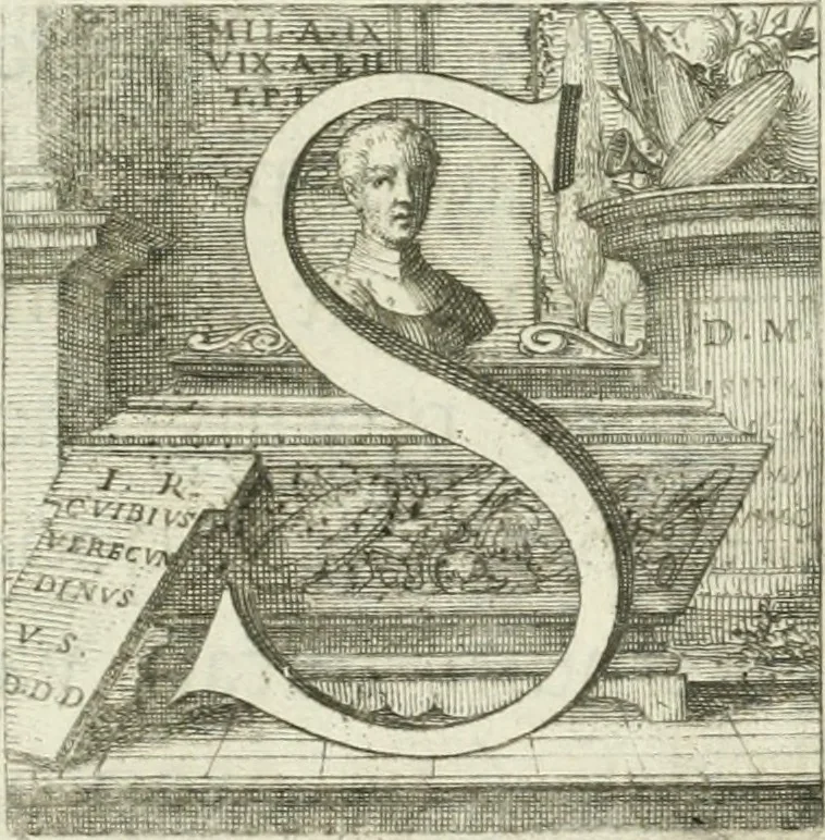 An illustration from Marmora Felsinea : innumeris non solum inscriptionibus exteris hucusque ineditis : sed etiam quamplurimis doctissimorum virorum expositionibus roborata & aucta : illustrissimo ac amplissimo Bononiae Senatui dicata, 1690, leaf 8