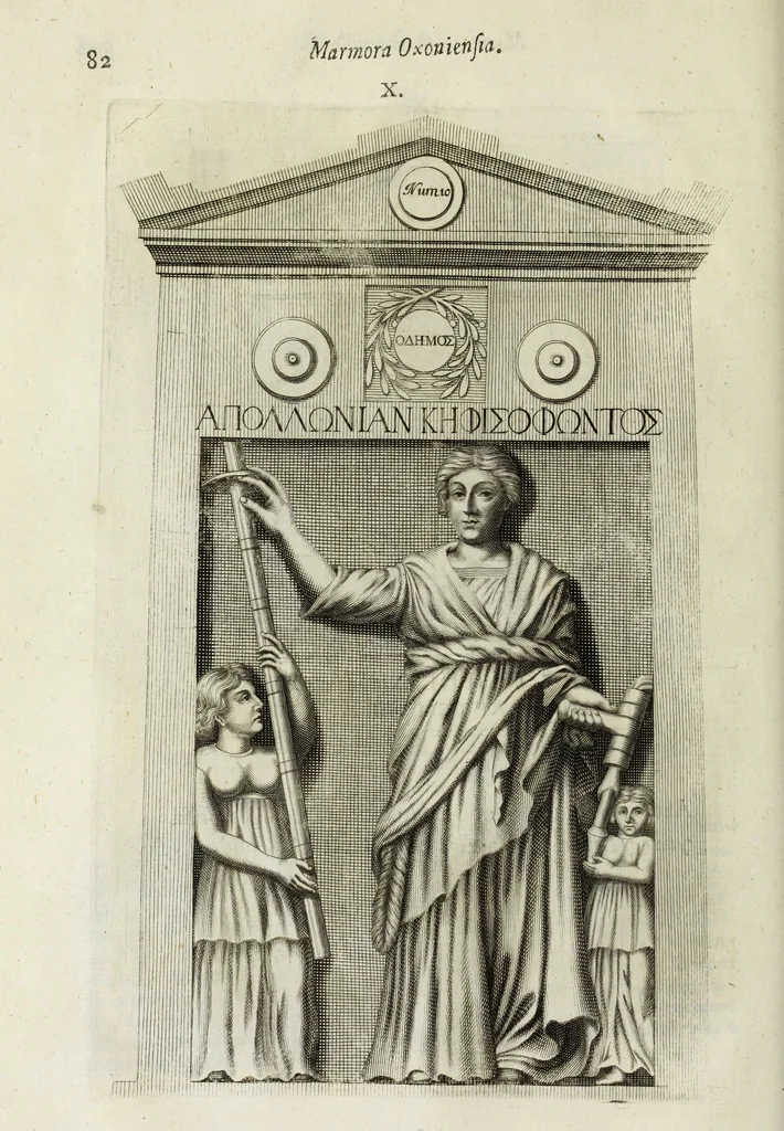 An illustration from Marmora Oxoniensia, ex Arundellianis, Seldenianis aliisque conflata, 1676, leaf 101