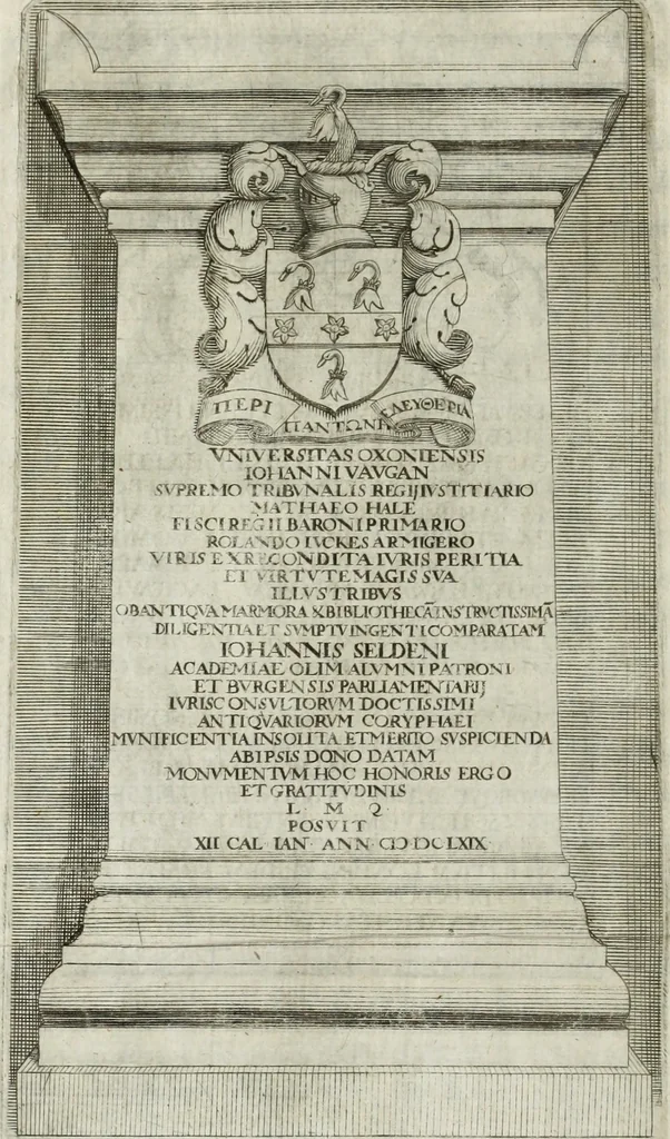 An illustration from Marmora Oxoniensia, ex Arundellianis, Seldenianis aliisque conflata, 1676, leaf 15