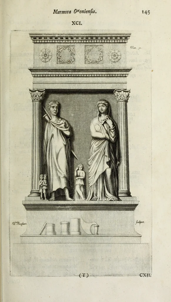 An illustration from Marmora Oxoniensia, ex Arundellianis, Seldenianis aliisque conflata, 1676, leaf 164