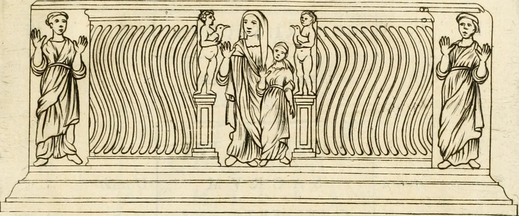 An illustration from Marmora Pisaurensia notis illustrata, 1737, leaf 16