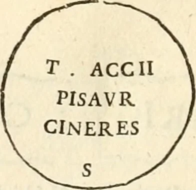 An illustration from Marmora Pisaurensia notis illustrata, 1737, leaf 71
