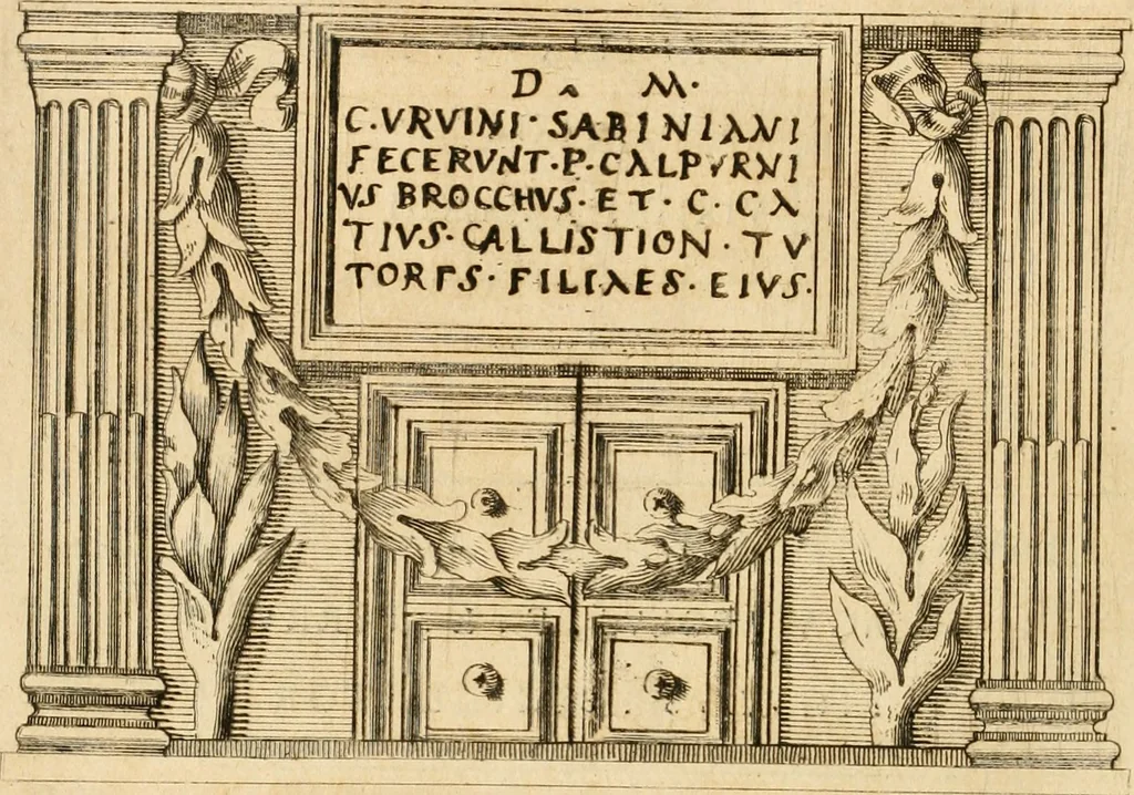 An illustration from Marmora Pisaurensia notis illustrata, 1737, leaf 79