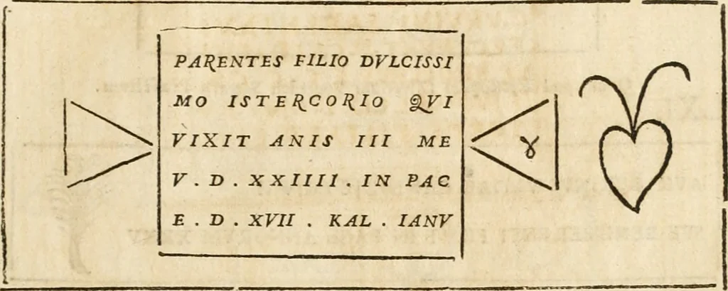 An illustration from Marmora Pisaurensia notis illustrata, 1737, leaf 80