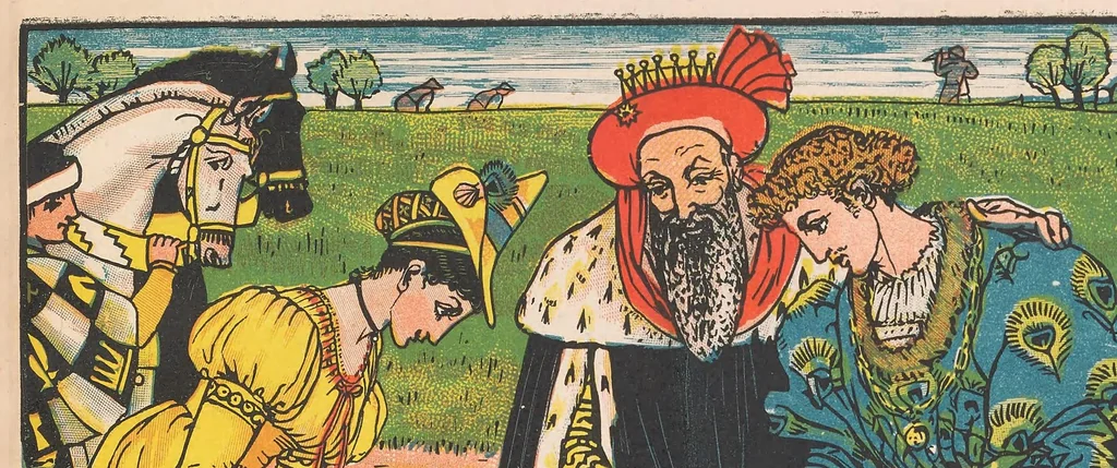 An illustration from The Marquis of Carabas' picture book : containing Puss in Boots, Old Mother Hubbard, Valentine and Orson, The absurd ABC, 1874, leaf 17
