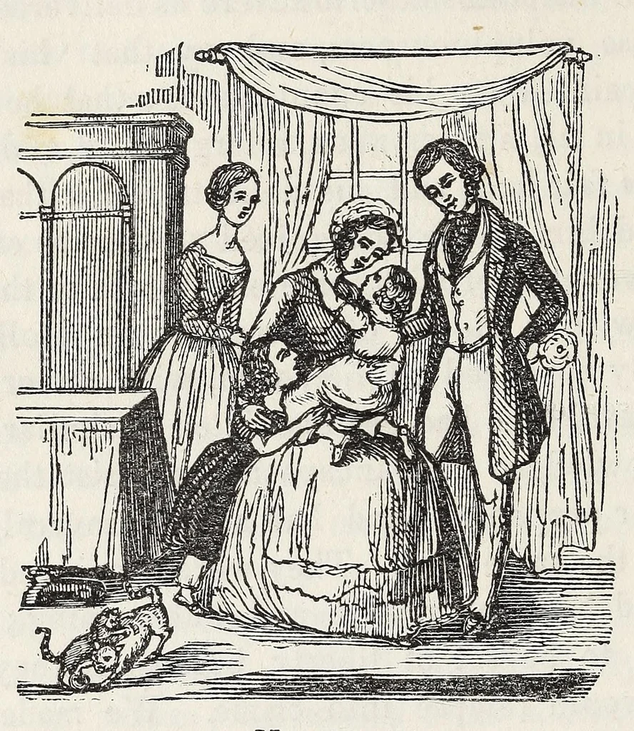 An illustration from Marriage : its history and ceremonies : with a phrenological and physiological exposition of the functions and qualifications for happy marriages, 1847, leaf 102