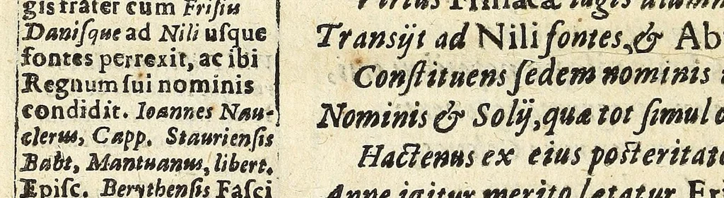 An illustration from Martini Hamconii Frisia; seu, De viris rebusque Frisiae illustribus libri duo. Opus ab authore recognitum, auctum, & imaginibus regum, potestatum, ac principum exornatum. Adiecti sunt pontifices Frisiorum ethnici, seu praefecti druydum: episcopi ultraiectini: comites Hollandiae & Zelandiae: diplomataque, & monumenta aliquot pontificum, caesarum, ac aliorum heroum, virtutem Frisiorum declarantia, 1620, leaf 248