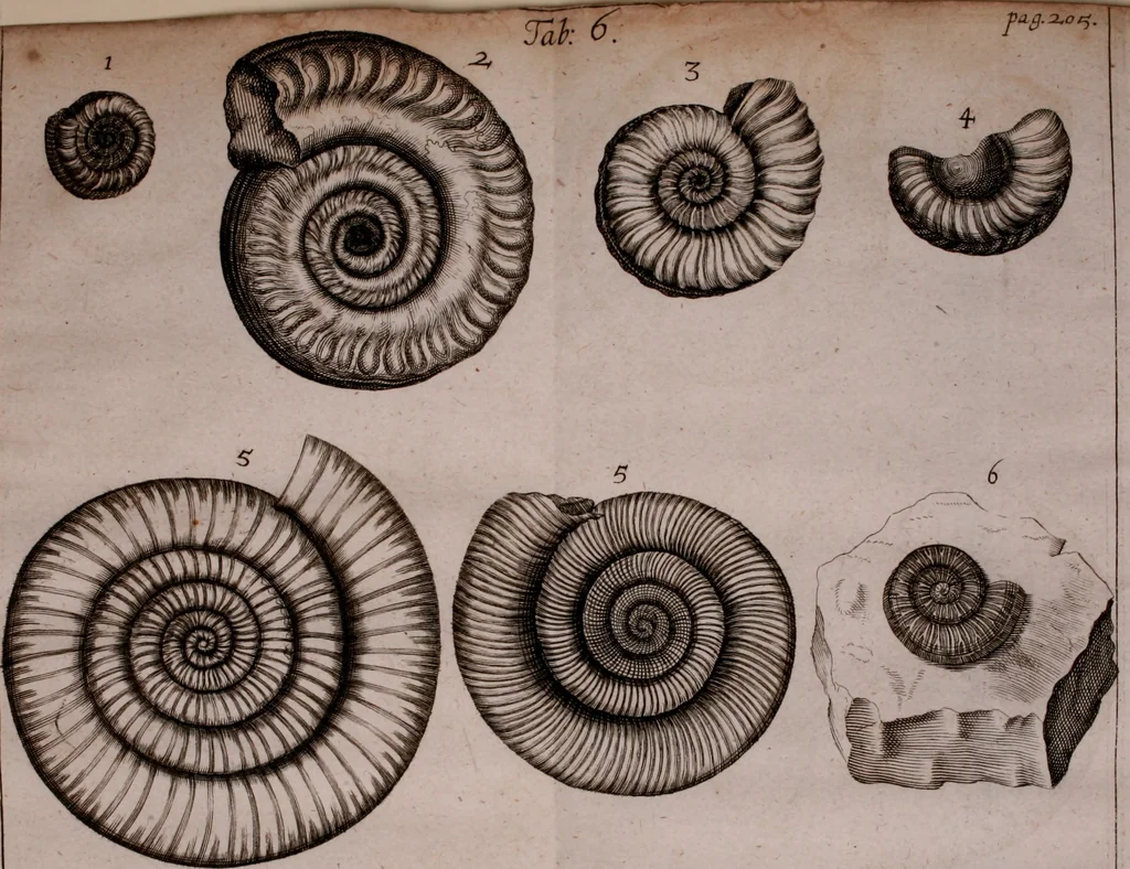 An illustration from Martini Lister e Societate Regia Londini Historiae animalium Angliae tres tractatus : unus de araneis : alter de cochleis tum terrestribus tum fluviatilibus : tertius de cochleis marinis : quibus adjectus est quartus de lapidibus ejusdem insulae ad cochlearum quandam imaginem figuratis : memoriae & rationi, 1678, leaf 237
