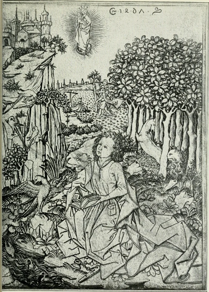 An illustration from Martin Schongauer et l'art du Haut-Rhin au XVe siècle, 1911, leaf 136