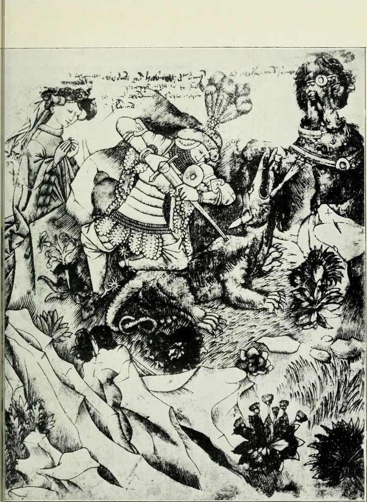 An illustration from Martin Schongauer et l'art du Haut-Rhin au XVe siècle, 1911, leaf 96