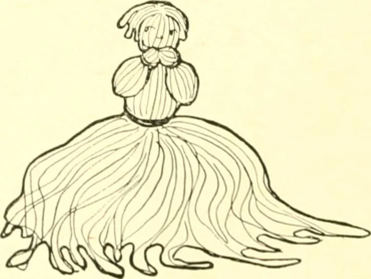 An illustration from The Mary Frances knitting and crocheting book;, 1918, leaf 101
