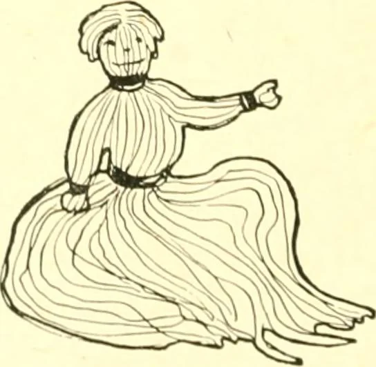An illustration from The Mary Frances knitting and crocheting book;, 1918, leaf 105