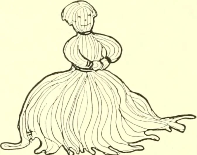 An illustration from The Mary Frances knitting and crocheting book;, 1918, leaf 107