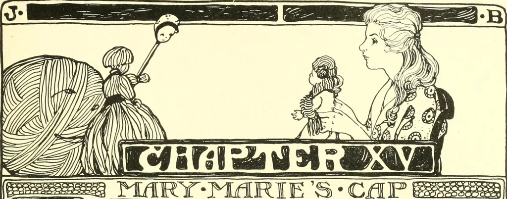 An illustration from The Mary Frances knitting and crocheting book;, 1918, leaf 108