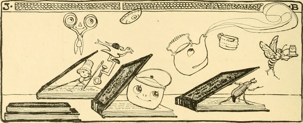 An illustration from The Mary Frances knitting and crocheting book;, 1918, leaf 11