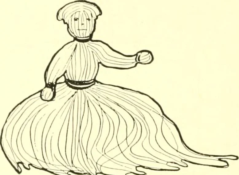 An illustration from The Mary Frances knitting and crocheting book;, 1918, leaf 113
