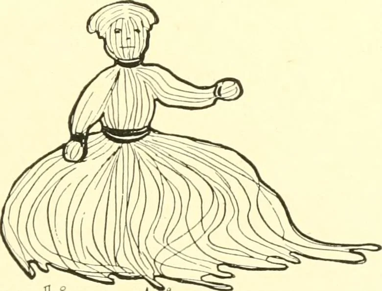 An illustration from The Mary Frances knitting and crocheting book;, 1918, leaf 124